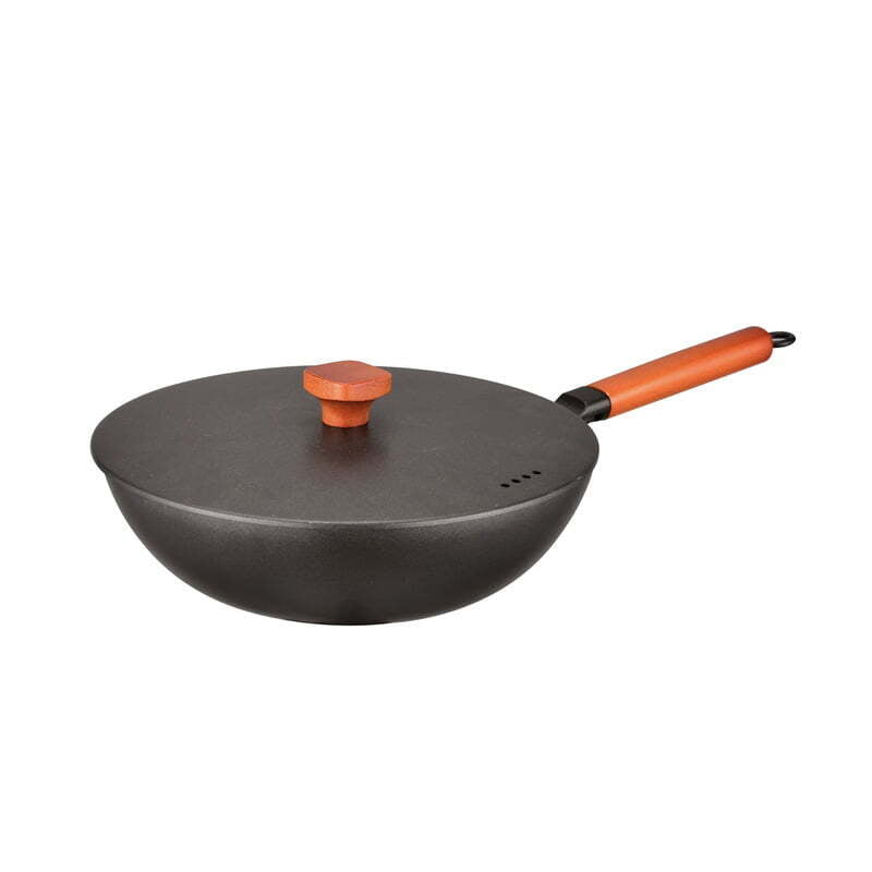 Cast Iron Wok with Lid